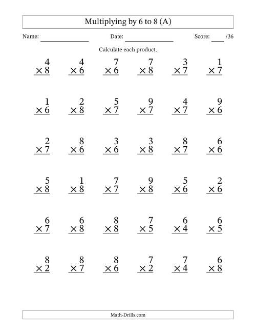 math drills multiplication