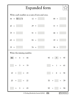 Expanded form, 1st &  2nd grade | 1st grade, 2nd grade Math ...