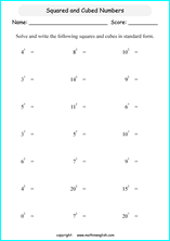 Free printable exponents and prower of ten math worksheets for ...