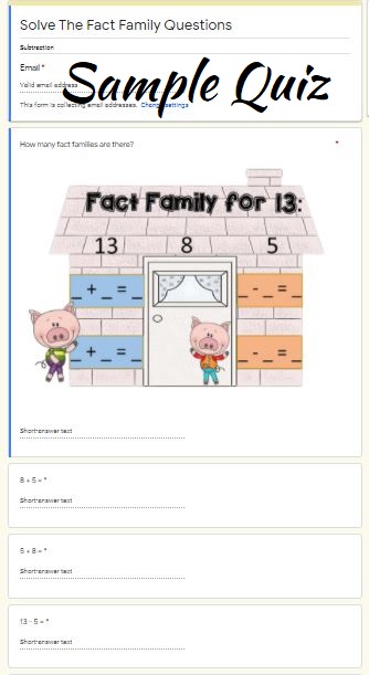 Fact Family House for 20 Worksheets