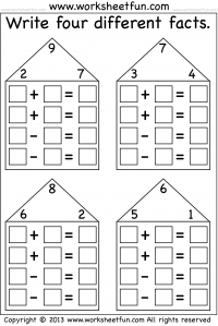 Fact Family Houses - 7 Worksheets / FREE Printable Worksheets ...