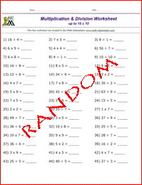 Free Printable Math Worksheets
