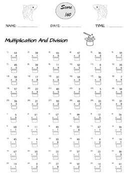 Multiplication and Division Worksheets Within 70 , 2nd Grade Math ...