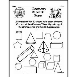 First Grade Geometry Worksheets - 3D Shapes | edHelper.com