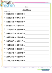 4th Grade Math Worksheets | Math Worksheets for 4th Graders