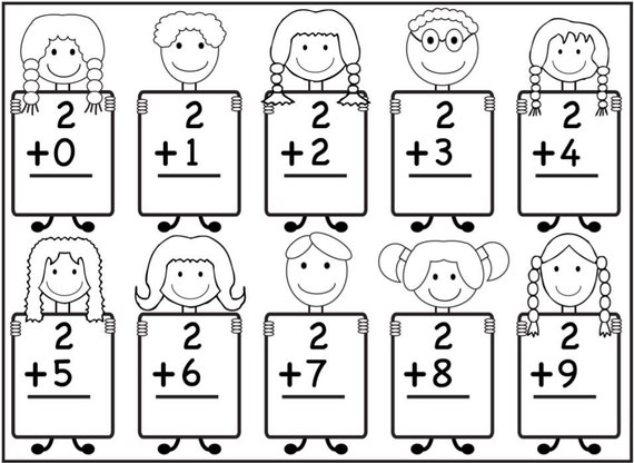 Kindergarten Math Worksheets: Addition of One-digit Numbers ...