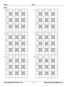 math games for 6th graders worksheet