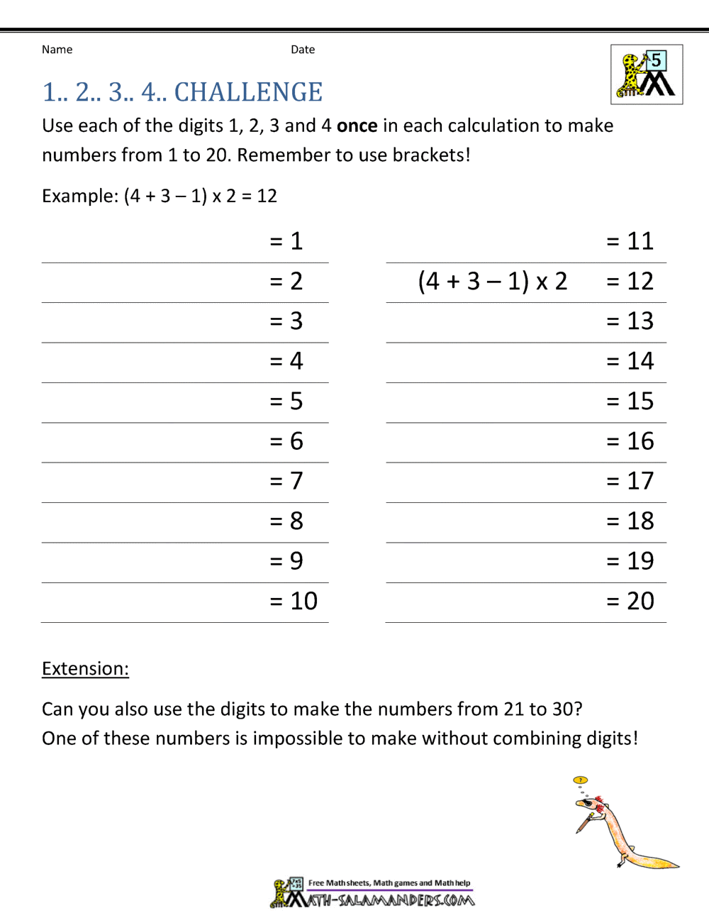 5th Grade Math Problems
