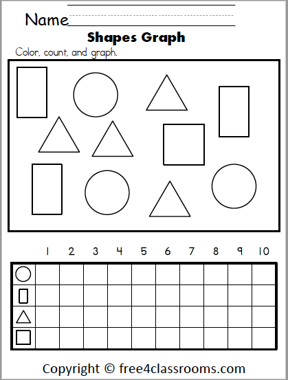 Free Math Shapes Graphing Worksheet - Free Worksheets ...