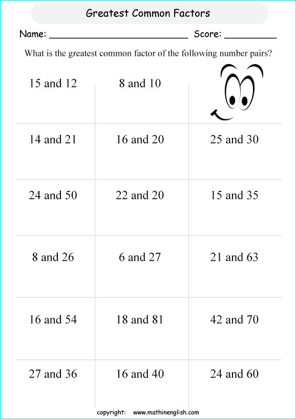 Printable primary math worksheet for math grades 1 to 6 based on ...