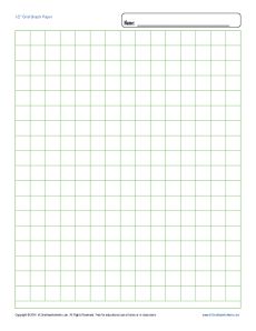 Printable Graph Paper - 1/2 Inch Grid | Free Blank Template