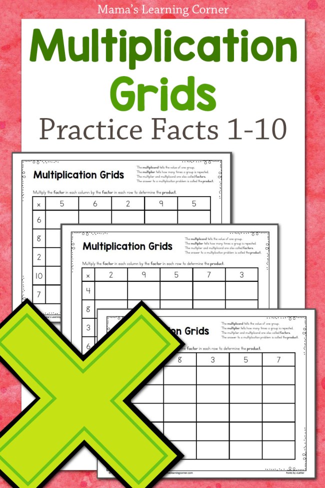 Multiplication Practice Grids for 3rd Grade Math - Mamas Learning ...