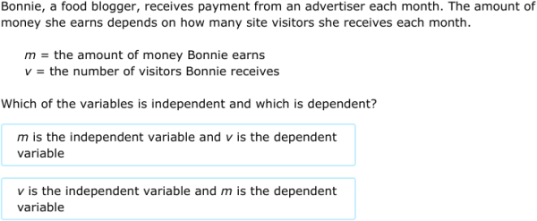 math independent and dependent variables worksheet