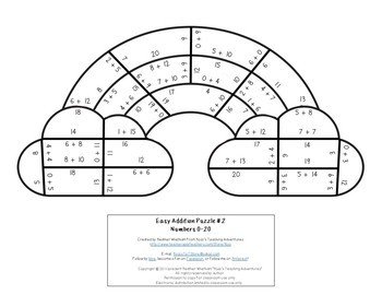 ADDITION Rainbow Activities | FUN Spring Math Worksheet ...