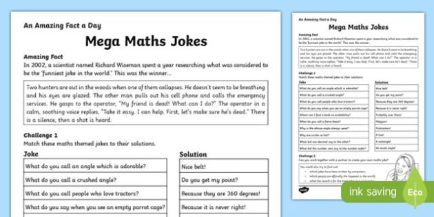 FREE! - 10 Maths Jokes To Make Your Class Laugh - Teaching Resources
