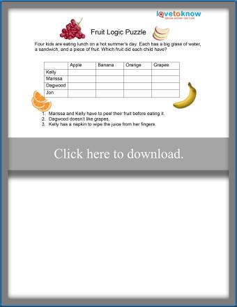 Printable Logic Puzzles for Kids | LoveToKnow