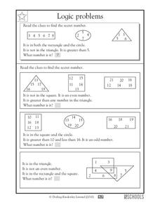 Math Logic Problems Lesson Plans &  Worksheets Reviewed by Teachers