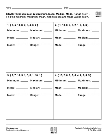 Statistics: Minimum, Maximum, Mean, Median, Mode, Range ...
