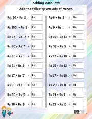 math money worksheet 1st grade