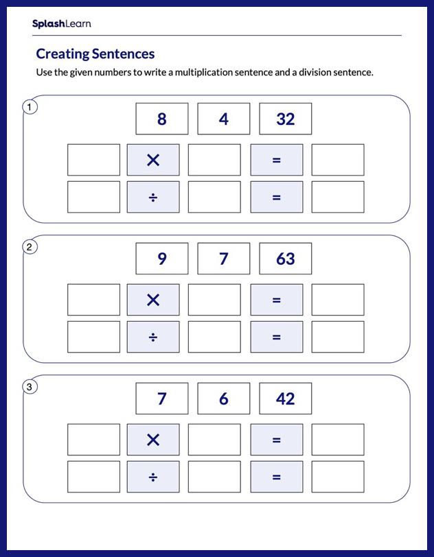 math multiplication and division worksheet