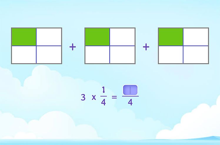 Complete the Multiplication Expression Using the Fraction Models ...