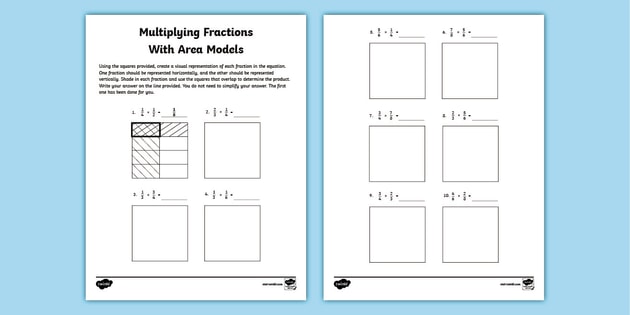 Multiplying Fractions by Tiling Activity for 3rd-5th Grade