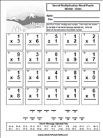 Free Winter Multiplication Worksheets - Multiplication.com