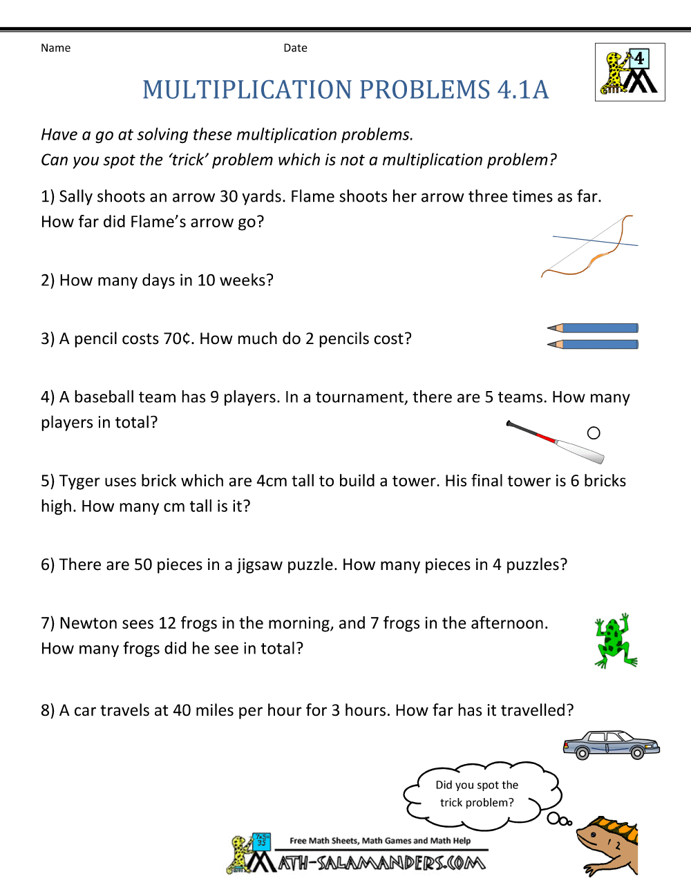 math multiplication word problems