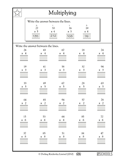 Multiplication drills, part 4 | 3rd grade Math Worksheet ...