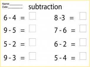 Math Worksheets Subtraction