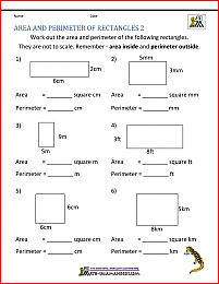 Area and Perimeter of Rectangle