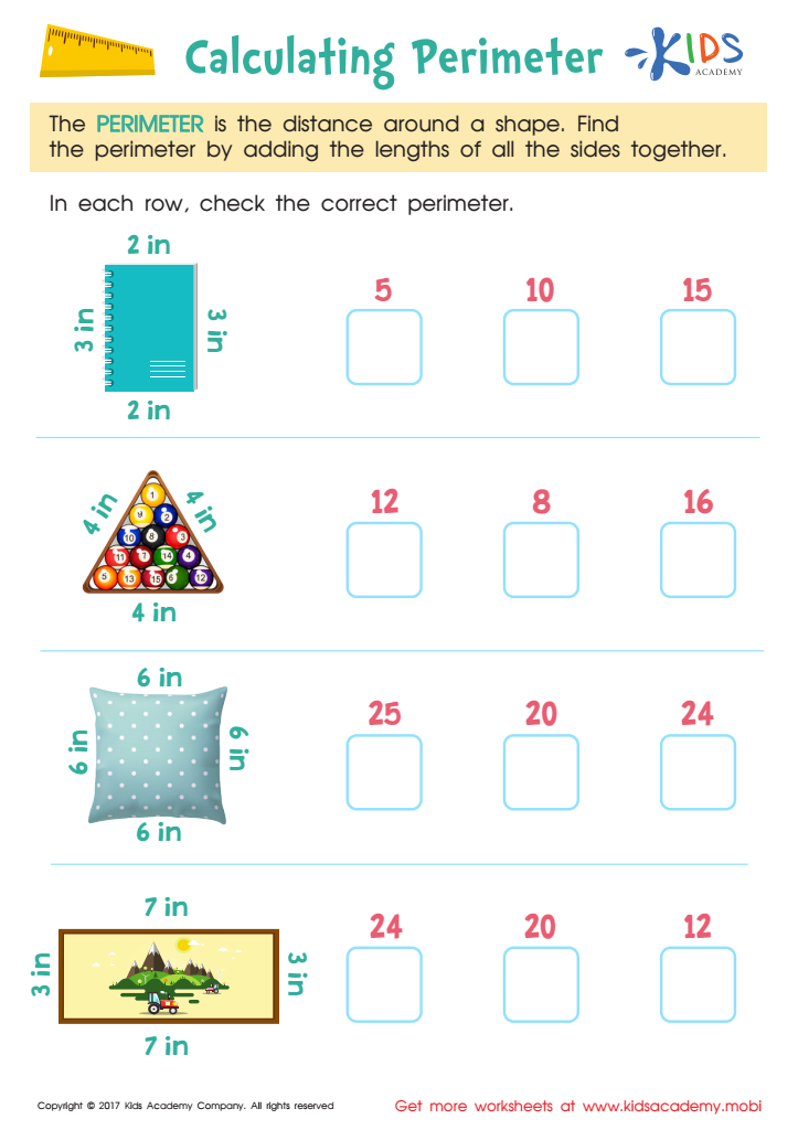 Calculating Perimeter Worksheet: Free Printable for Kids