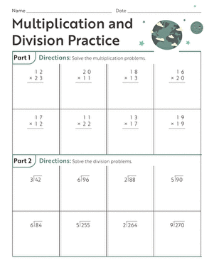 Multiplication and Division Practice | Interactive Worksheet ...