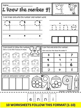 MATH WORKSHEETS NUMBERS 1-10 PRACTICE WORKSHEETS-Daily Math ...