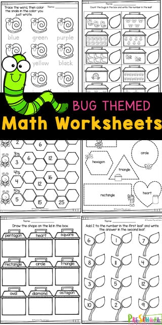 ?? FREE FREE Printable Bug Math Activities - Insect Worksheets ...