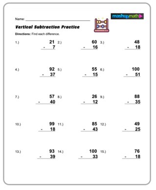 Free 4th Grade Math Worksheets—Printable — Mashup Math