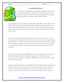 High School Word Problems Worksheets