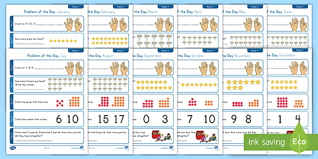 math problems kindergarten worksheet
