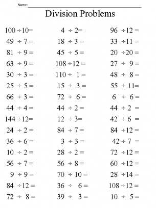 math problems worksheet to print