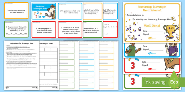 Maths Treasure Hunt Years 3-6 (teacher made) - Twinkl