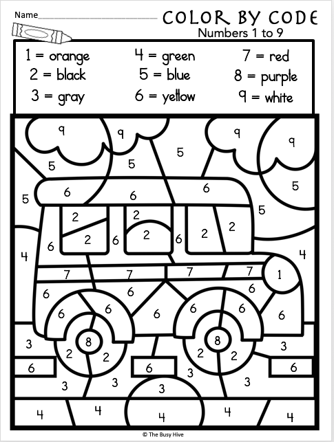 Free Kindergarten Back to School Math - Numbers 1 to 9 | Made By ...