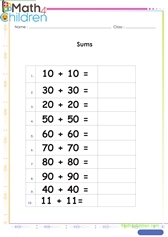 1st Grade Math Worksheets, Math Worksheets for 1st Graders