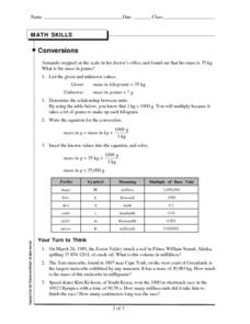 math skills worksheet answers