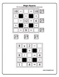 Math Worksheets For Kids On Magic Squares,Printable Magic Square ...