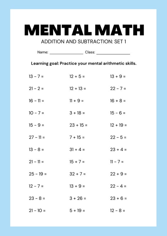 Free subtraction worksheet templates to edit and print 