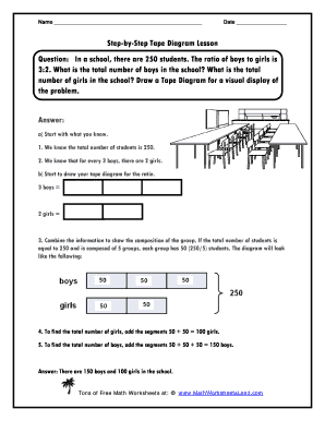 math tape diagram worksheet