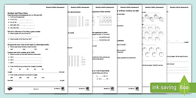 Grade 4 Maths Test | Baseline Maths Assessment - Twinkl