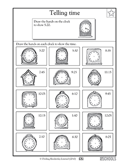 Whats the time? #2 | 2nd grade Math Worksheet | GreatSchools