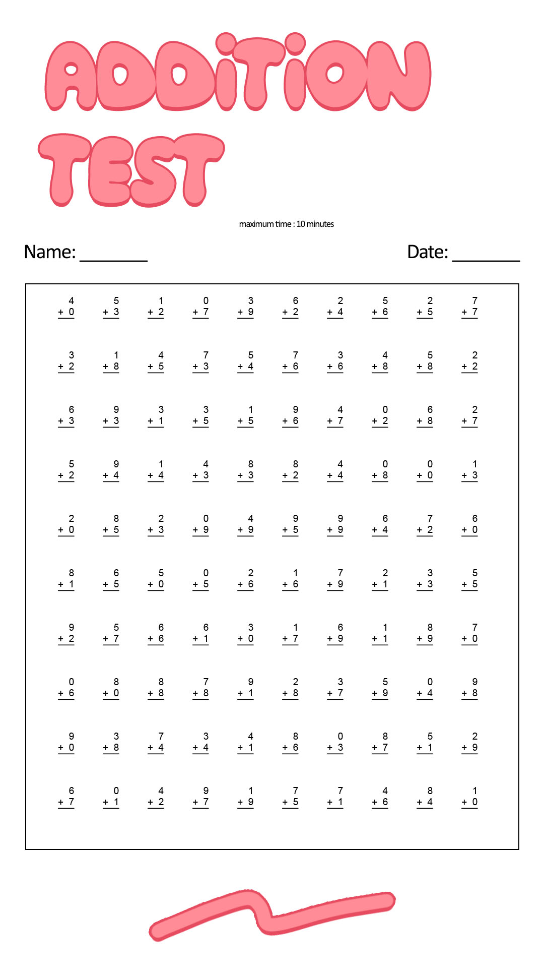 19 Timed Multiplication Worksheets - Free PDF at worksheeto.com