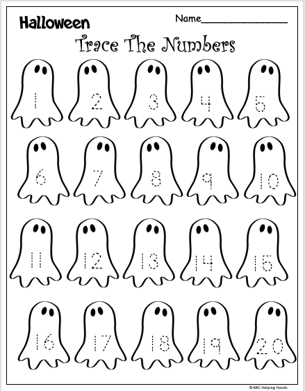 Free Halloween Number Tracing Math for Kindergarten | Made By Teachers